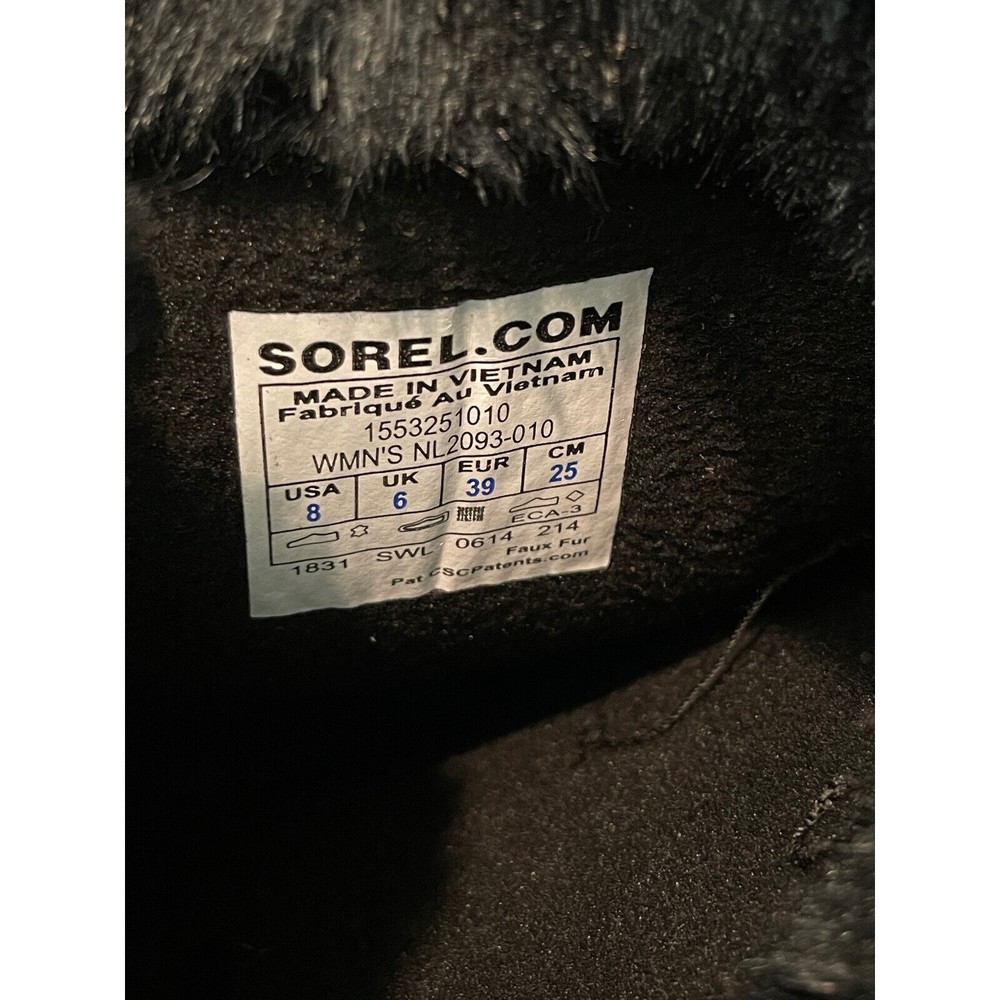 Sorel Tivoli High Li Black Suede Winter Boots Women’s 8 Waterproof Fleece Lining - Picture 7 of 9